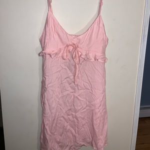 GARAGE pink and white mini dress